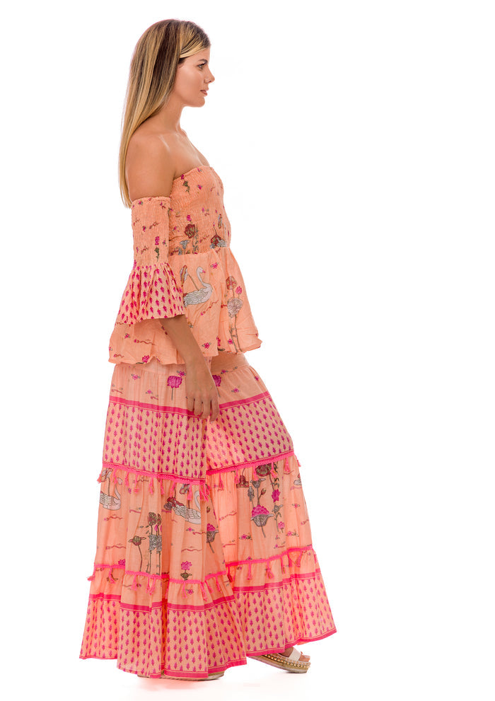1119- B  boho pant and top set