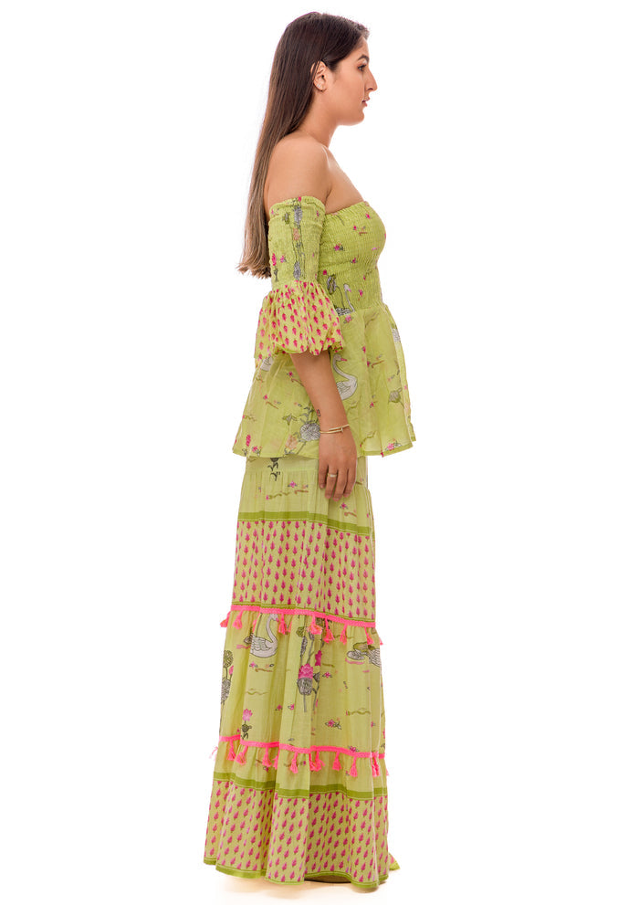1119  boho pant and top set