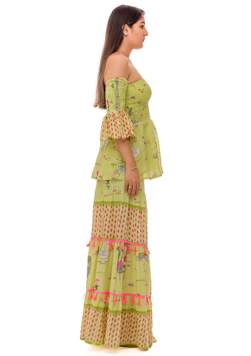 1119  boho pant and top set
