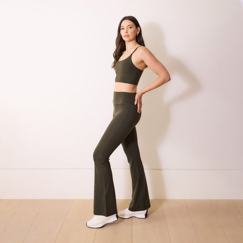 24/7 Revitalise Flare Leggings - Deep Olive