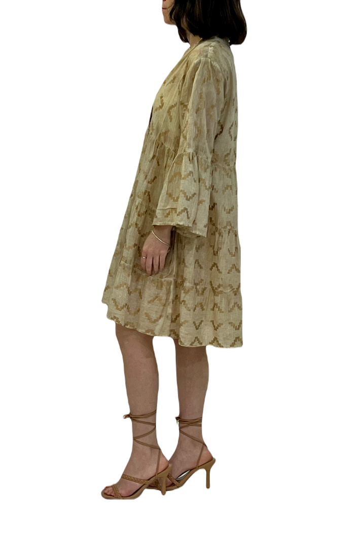 2481 Ivory Cotton Shirt dress