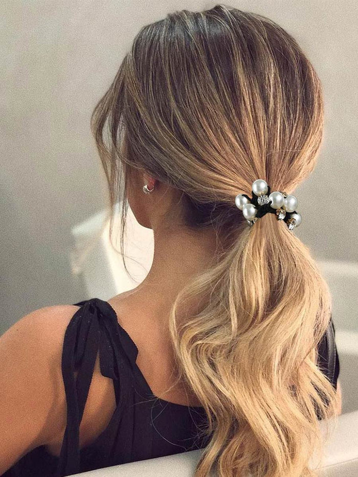 3-Pack Pearl Crystal Hair Ties