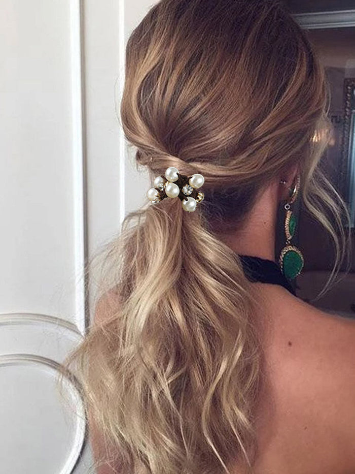 3-Pack Pearl Crystal Hair Ties