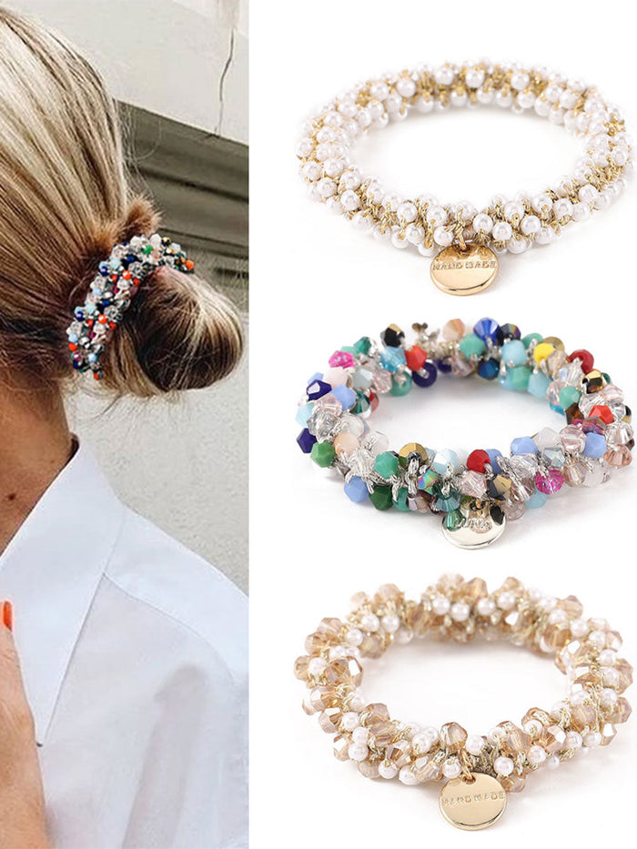 3-Pack Pearl Elastic Hair Bands