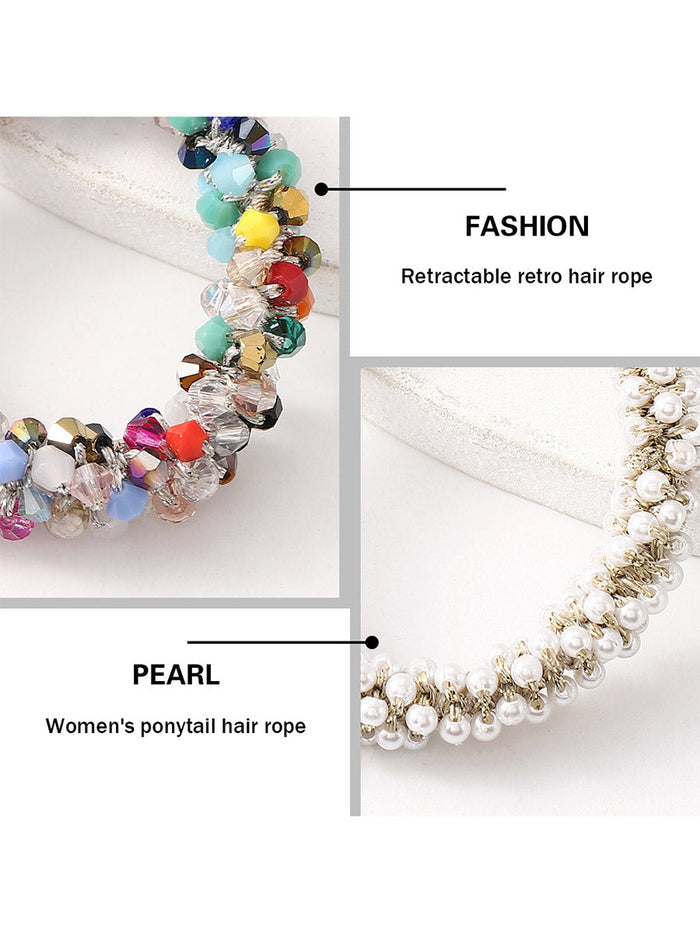 3-Pack Pearl Elastic Hair Bands