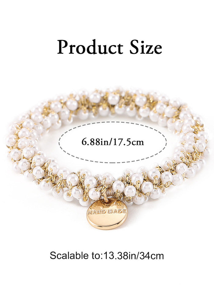 3-Pack Pearl Elastic Hair Bands