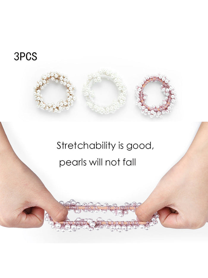 3-pack Pearl Ponytail Holder