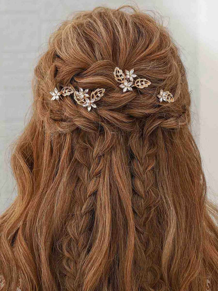 4-Piece Crystal Hairpin Set