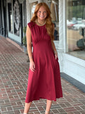 After Some Time Wine Maxi Dress