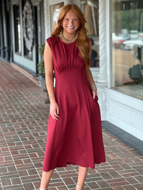 After Some Time Wine Maxi Dress