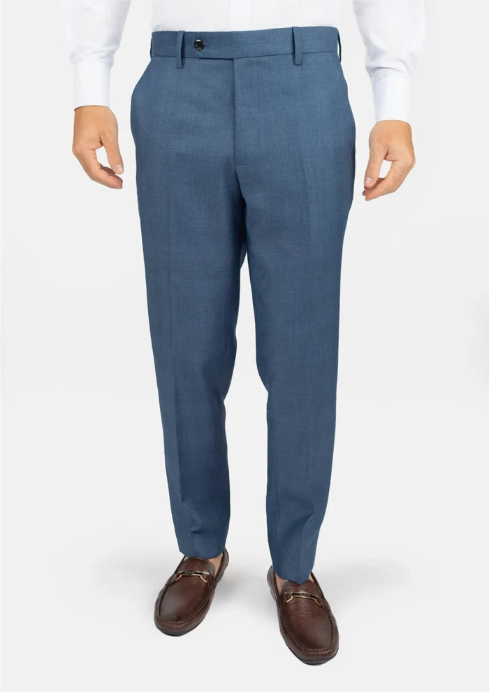 Air Force Blue Prince of Wales Pants - SARTORO