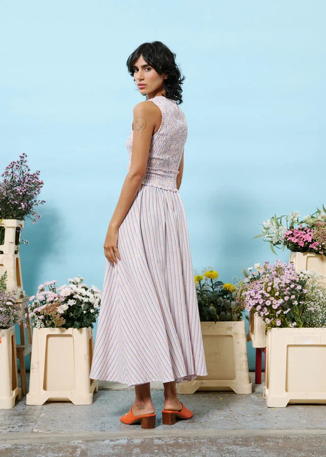Alexiane Sleeveless Dress (Lilac/Orange)