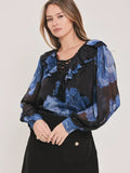 All Part Of The Plan Blur Printed Top