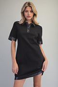 All The Way Black Mini Dress