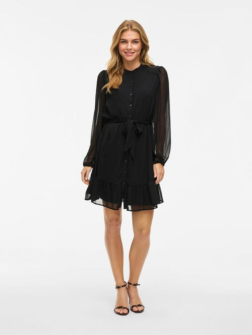 Allie Long Sleeve Mini Dress (Black Beauty)