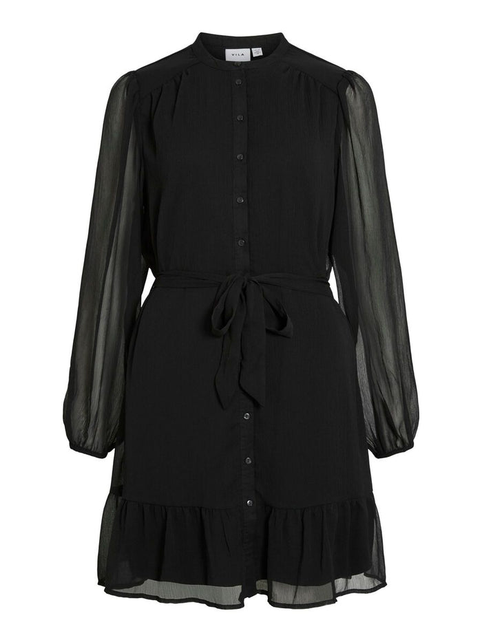 Allie Long Sleeve Mini Dress (Black Beauty)