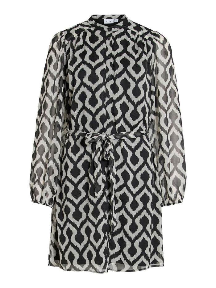 Allie Long Sleeve Mini Dress (Black Beauty/Retro Birch)