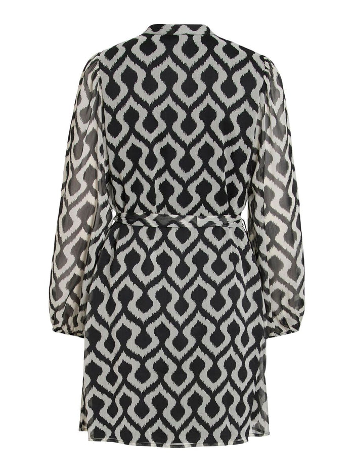 Allie Long Sleeve Mini Dress (Black Beauty/Retro Birch)