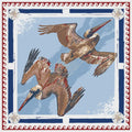 Americana Tide Diver - Double-Sided Silk Scarf