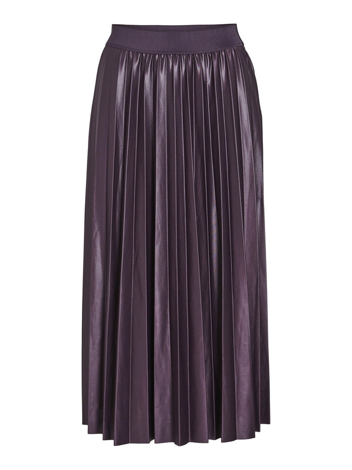 Andrea Pleated Skirt (Plum Perfect)