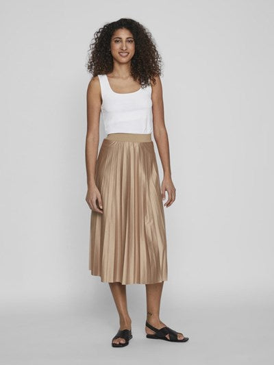 ANDREA PLEATED SKIRT (SANDSHELL)