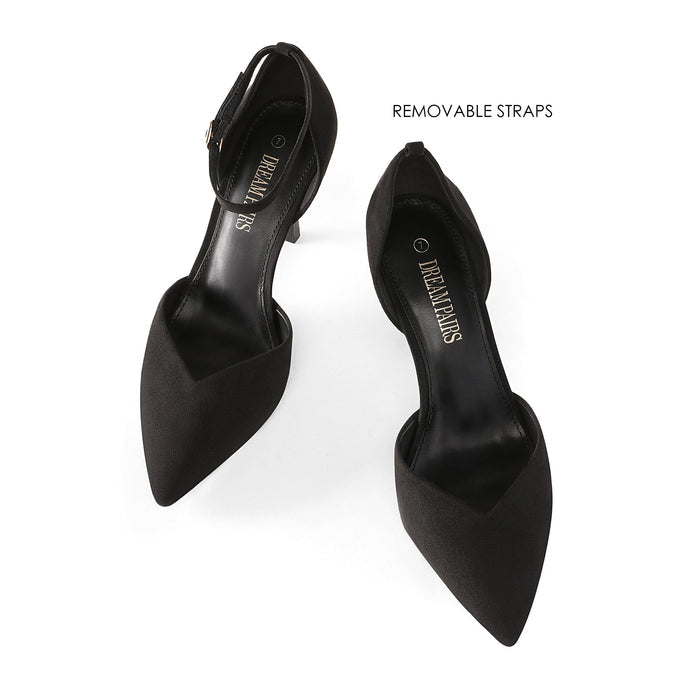 Ankle Strap Pointy Stiletto Pump Heels