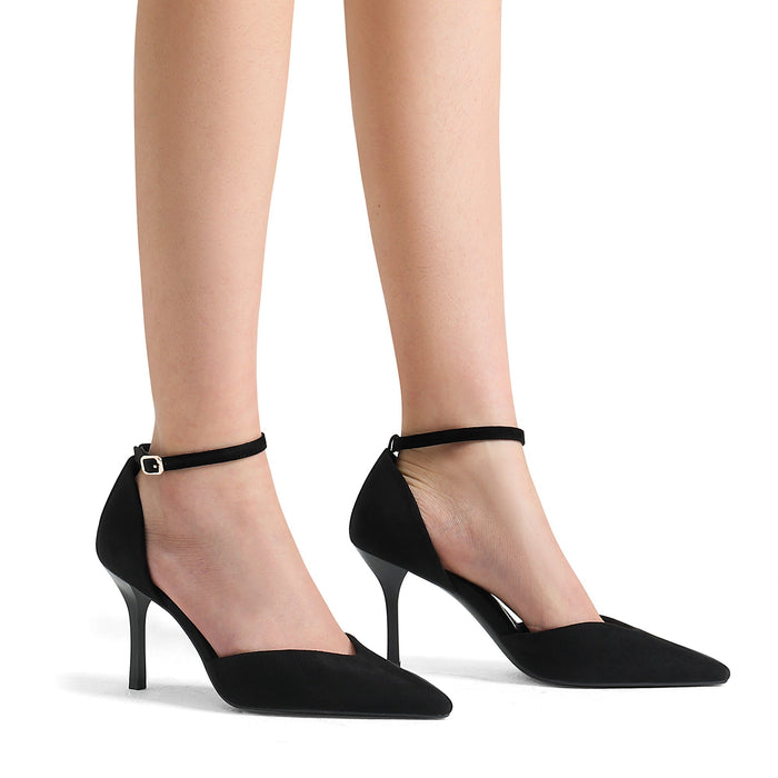Ankle Strap Pointy Stiletto Pump Heels