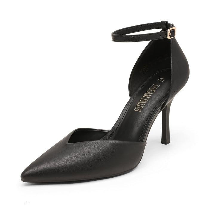Ankle Strap Pointy Stiletto Pump Heels
