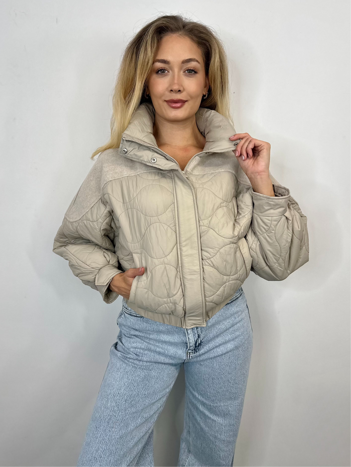 Anna Quilted Jacket (Natural/Melange)