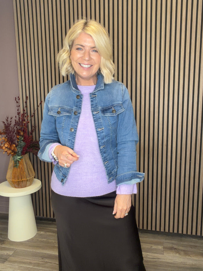 Annie Denim Jacket (Medium Blue)
