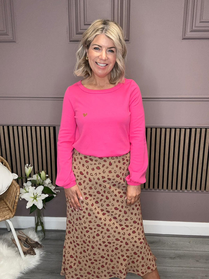 Ardor Scoop Neck Top (Pink)