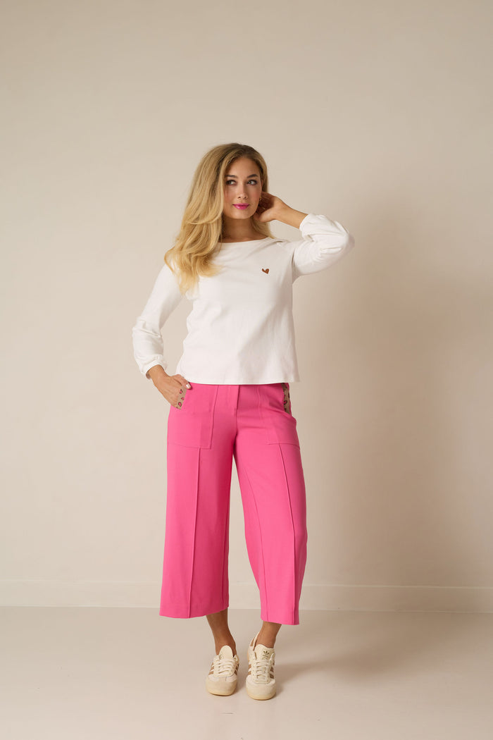 Ardor Scoop Neck Top (White)