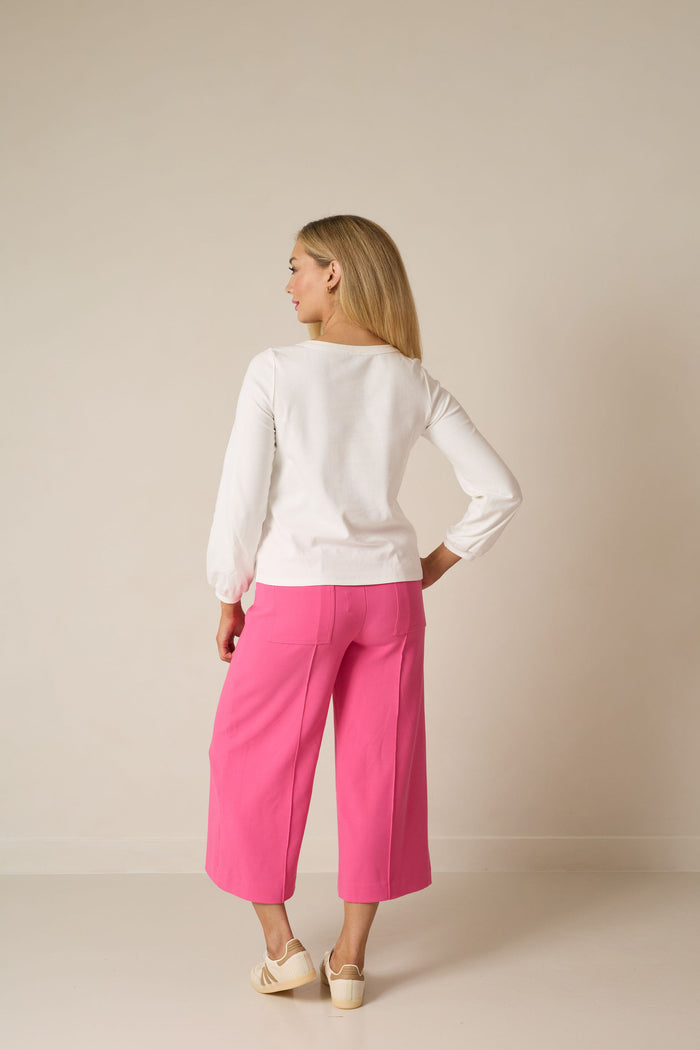 Ardor Scoop Neck Top (White)