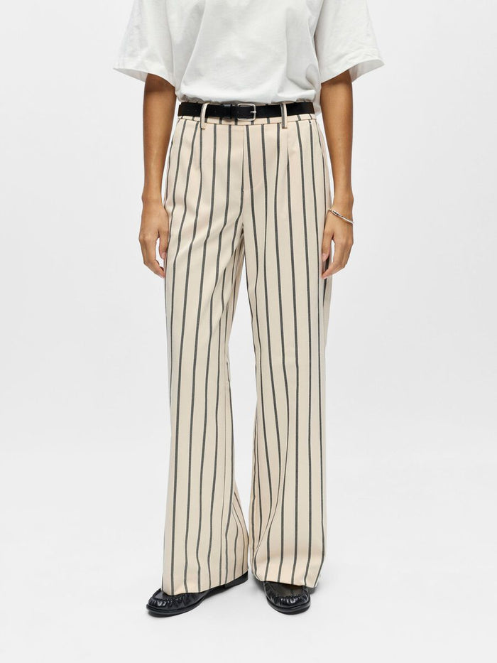 Aria Wide Leg Pants (Sandshell/Narrow Bia)