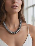 Ashanti Glass and Pearl Beaded Necklace