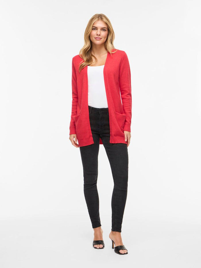 Ashley Open Knit Cardigan (Hibiscus)