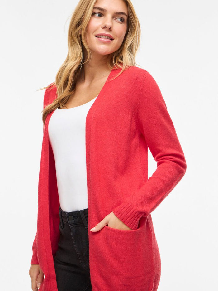 Ashley Open Knit Cardigan (Hibiscus)