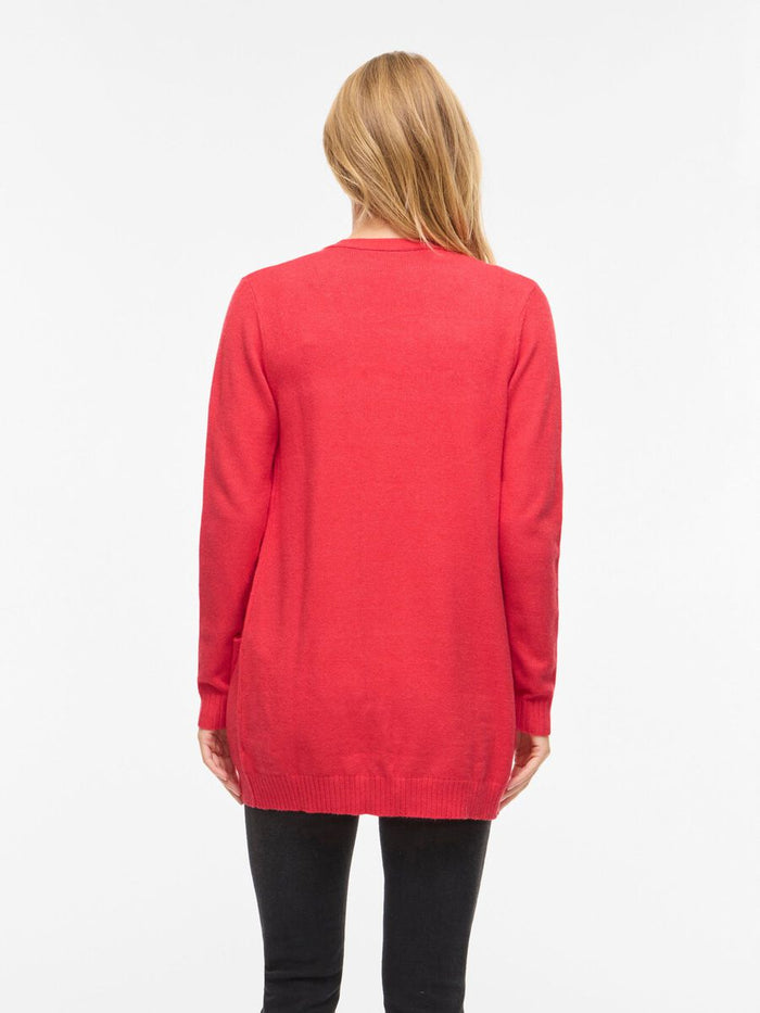 Ashley Open Knit Cardigan (Hibiscus)