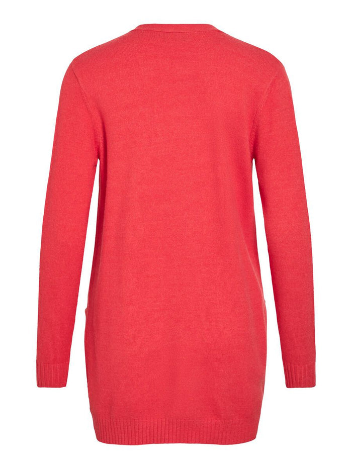 Ashley Open Knit Cardigan (Hibiscus)