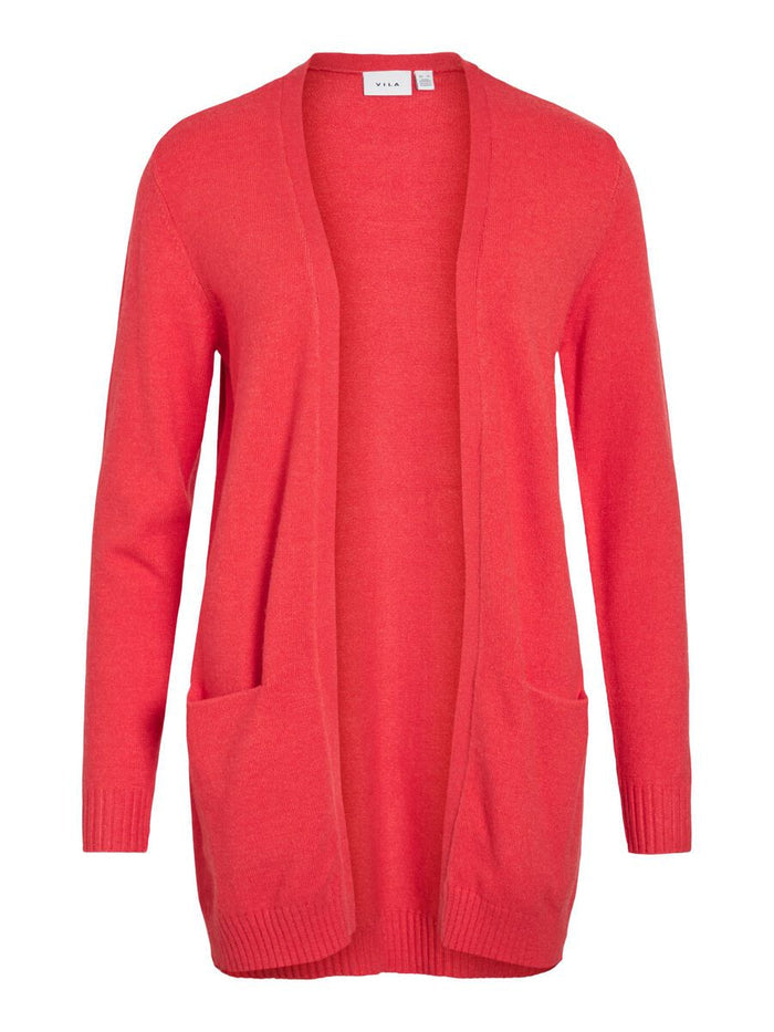 Ashley Open Knit Cardigan (Hibiscus)
