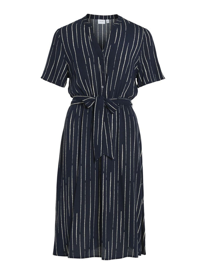 Ashly Short Sleeve Midi Dress (Navy/Gia)