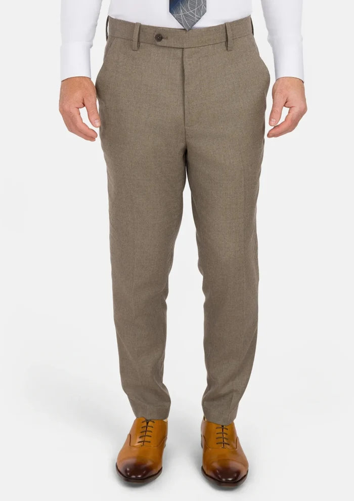 Astoria Brown Flannel Pants - SARTORO