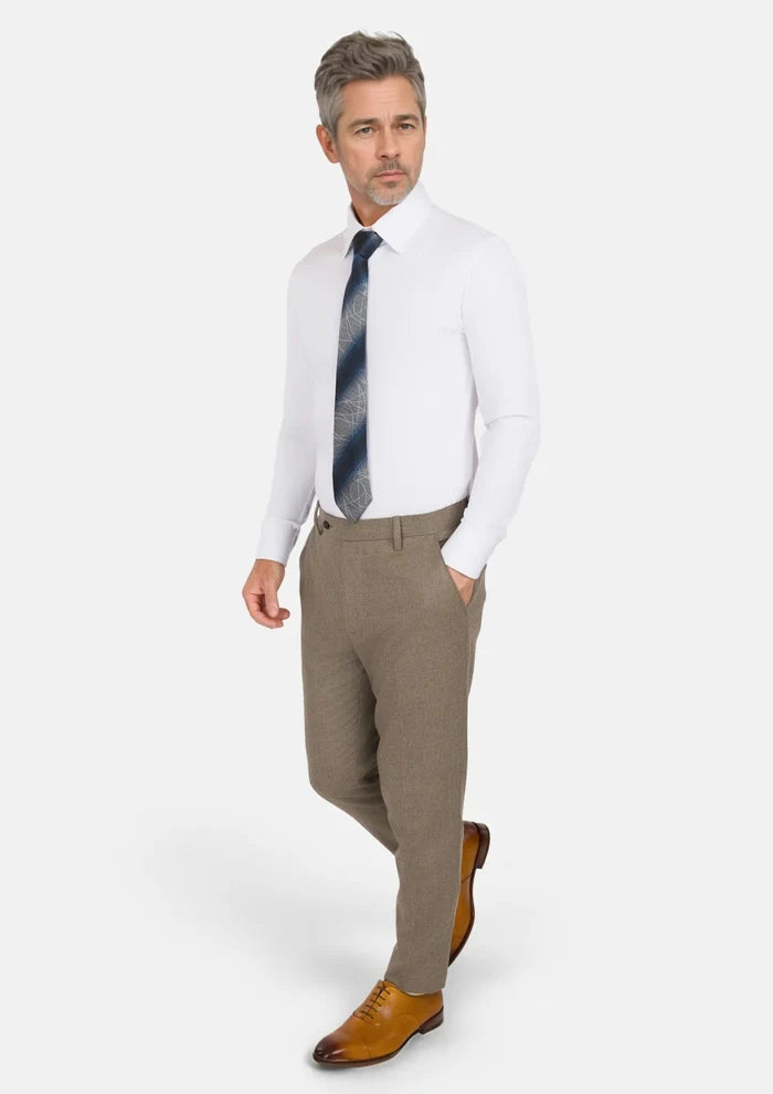 Astoria Brown Flannel Pants - SARTORO