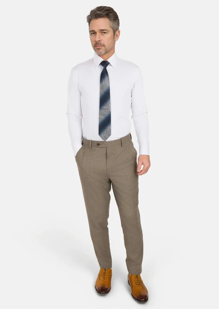Astoria Brown Flannel Pants - SARTORO