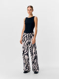 Babette Wide Leg Pants (Sandshell/Black Zebra)