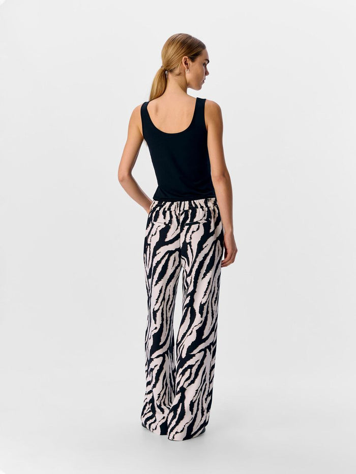 Babette Wide Leg Pants (Sandshell/Black Zebra)