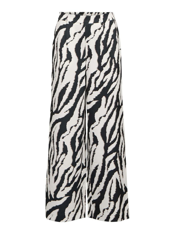 Babette Wide Leg Pants (Sandshell/Black Zebra)