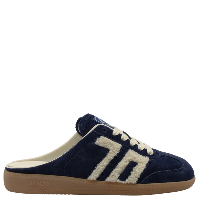 Back 70 EASTER W26 in NAVY TEDDY Backless Sneakers