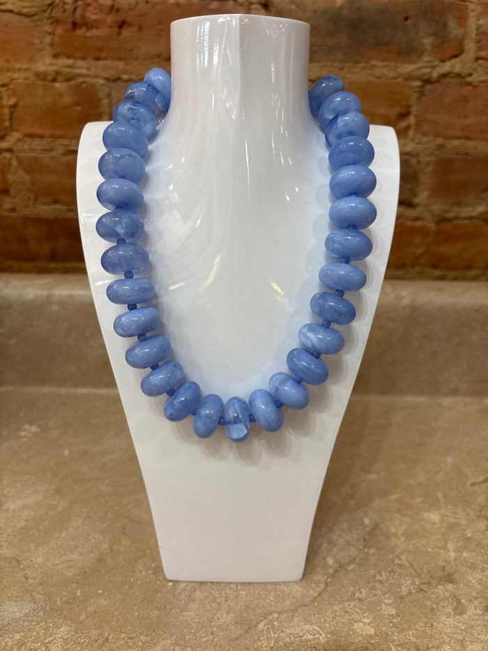 Bailey Light Blue Beaded Necklace