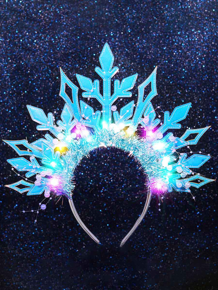 Beaded Snowflake LED Hair Accessory